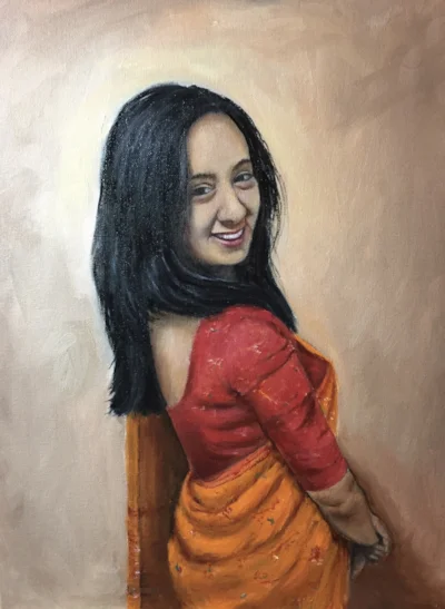 The orange sari