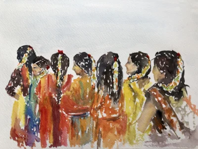 Flower head dress