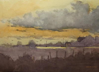Lakeside sunset