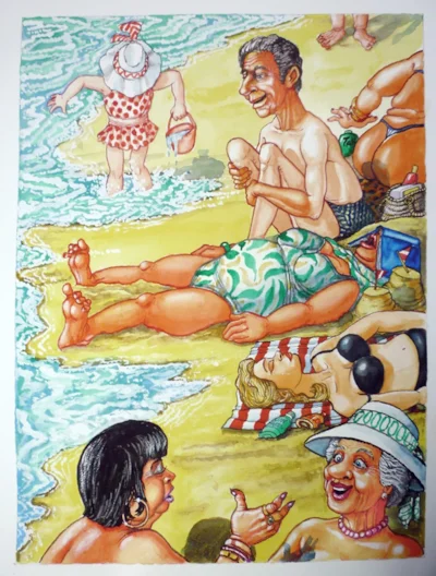 on the beach